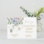 Katholische Beerdigung Beileid Beileid Mary Dankeskarte (Stehend Vorderseite)