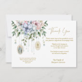 Katholische Beerdigung Beileid Beileid Mary Dankeskarte (Vorderseite)