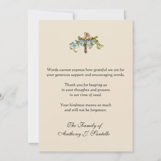 Katholische Beerdigung Beileid Heilige Karte Viele (Rückseite)