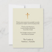 Katholische Beerdigung Beileid Heilige Karte Viele (Rückseite)