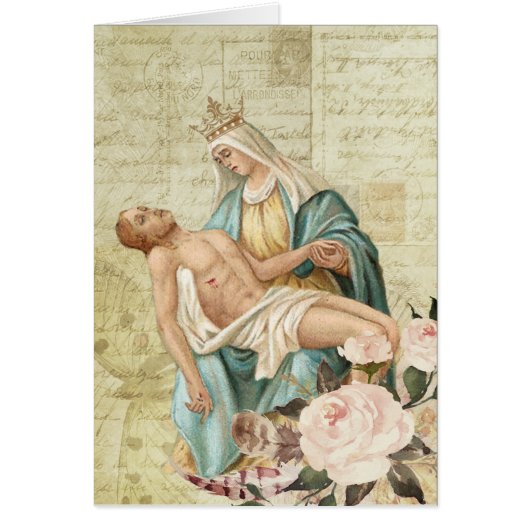 Katholische Beerdigung Beileid Heilige Karte Viele (Vorne)