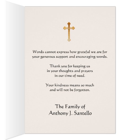 Katholische Beerdigung Beileid Heilige Karte Viele (Innen (Rechts))