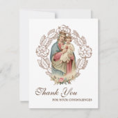 Katholische Beerdigung Beileid Heilige Karte Viele (Vorderseite)