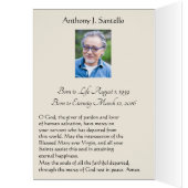 Katholische Beerdigung Beileid Heilige Karte Viele (Innen (Links))