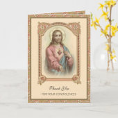 Katholische Beerdigung Danke Jesus Gebetskarte Karte (Gelbe Blume)