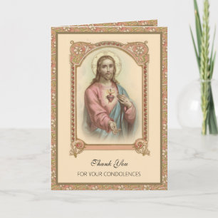 Katholische Beerdigung Dankeschön Jesus Gebetskart Karte