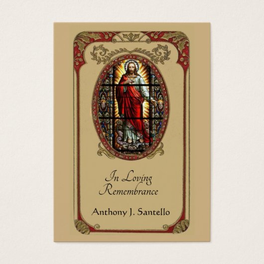 Katholische Beerdigung Gedenkgebet Heilige Karte (Vorderseite)