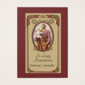 Katholische Beerdigung Gedenkgebet Heilige Karte (Vorderseite)