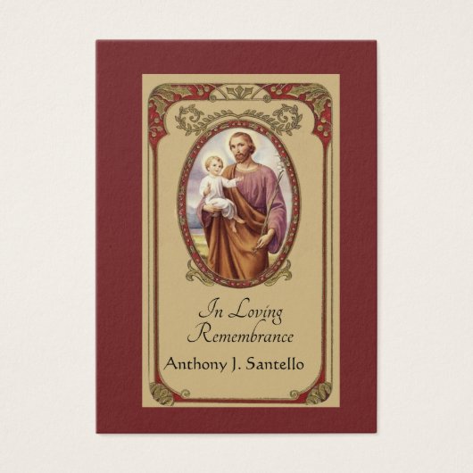 Katholische Beerdigung Gedenkgebet Heilige Karte (Vorderseite)