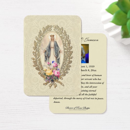 Katholische Beerdigung Gedenkgebet Heilige Karte (Schreibtisch)