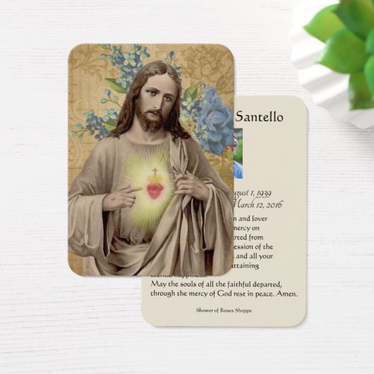 Katholische Beerdigung Gedenkgebet Heilige Karte (Schreibtisch)