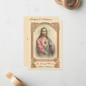 Katholische Beerdigung Gedenkgebet Heilige Karte (Vorderseite/Rückseite Beispiel)