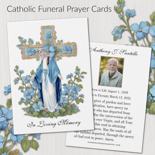 Katholische Beerdigung Gedenkgebet Heilige Karte
