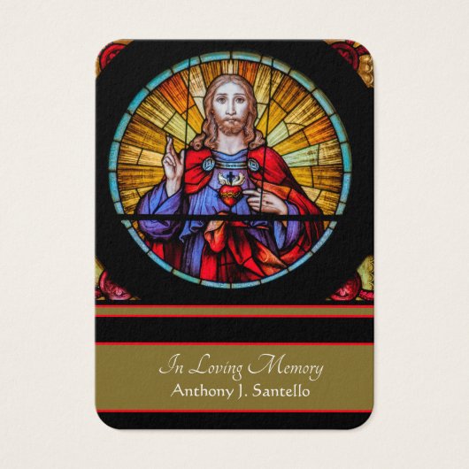 Katholische Beerdigung Gedenkgebet Heilige Karte (Vorderseite)