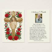 Katholische Beerdigung Gedenkgebet Heilige Karte (Vorne & Hinten)