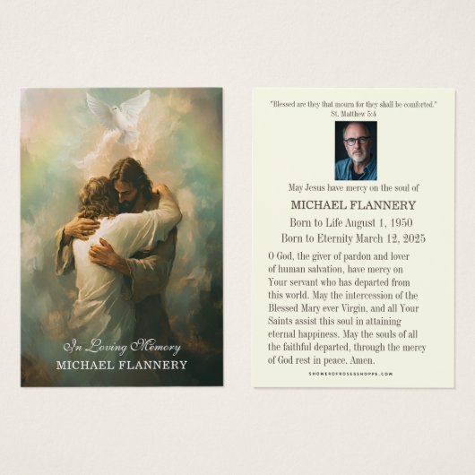 Katholische Beerdigung Gedenkstätte Jesus Gebet Ka (Vorne & Hinten)