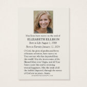 Katholische Beerdigung Gedenkstätte Jesus Gebet Ka (Rückseite)