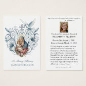 Katholische Beerdigung Gedenkstätte Mary Jesus Geb (Vorne & Hinten)