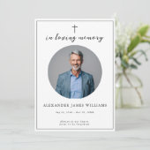 katholische Beerdigung im Foto der Erinnerung Einladung (Stehend Vorderseite)