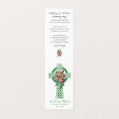 Katholische Beerdigung irische Rose Gebetskarte Visitenkarten (Außenseite Aufgefaltet)