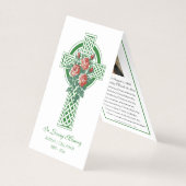 Katholische Beerdigung irische Rose Gebetskarte Visitenkarten (Vorderseite)