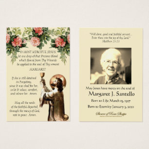 Katholische Beerdigung Jesus Vintages Gebet floral