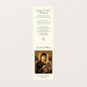 Katholische Beerdigung Jungfrau Mary Gebet Heilige Visitenkarten (Außenseite Aufgefaltet)