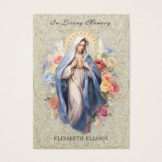 Katholische Beerdigung Jungfrau Mary Heilige (Vorderseite)