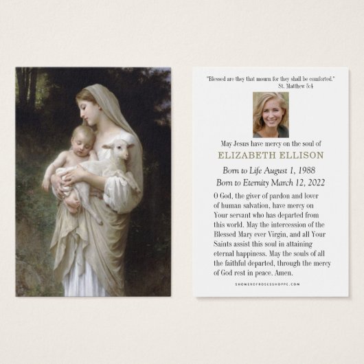 Katholische Beerdigung Jungfrau Mary Jesus (Vorne & Hinten)