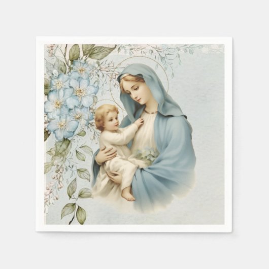 Katholische Beerdigungsdenkmal Jesus Jungfrau Mary Serviette (Vorderseite)