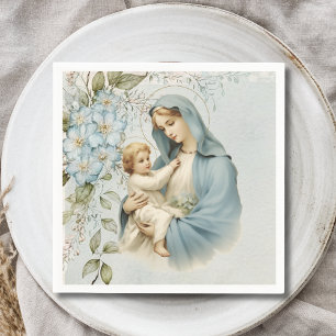 Katholische Beerdigungsdenkmal Jesus Jungfrau Mary Serviette