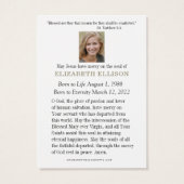 Katholische Beerdigungsdenkmal Jesus Mary Pieta (Rückseite)