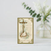Katholische Beerdigungsdenkmal Kruzifix Heilige Ka Visitenkarte (Stehend Vorderseite)