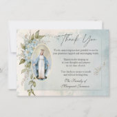 Katholische Beerdigungsdenkmal Selige Jungfrau Mar Dankeskarte (Vorderseite)