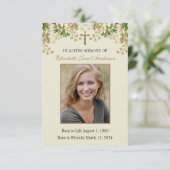 Katholische Beerdigungskarte Ankündigung (Stehend Vorderseite)