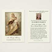 Katholische Beerdigungskarte CARMEL (Vorne & Hinten)