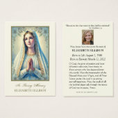 Katholische Beerdigungskarte für Mary Bloral (Vorne & Hinten)