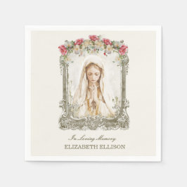 Katholische Beerdigungskarte Mary Prayer Card Serviette