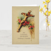 Katholische Begräbnis- heilige Karte (Gelbe Blume)