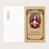 Katholische Begräbnis- heilige Karte heiliges (Außenseite Aufgefaltet)