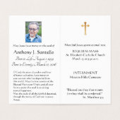 Katholische Begräbnis- heilige Karte heiliges (Innenseite Aufgefaltet)