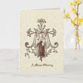 Katholische Beileid bietet Jungfrau Maria Karte (Gelbe Blume)