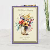 Katholische Beileid Blumenrosar-Schrift (Vorderseite)