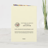 Katholische Beileid Blumenrosar-Schrift Karte (Rückseite)