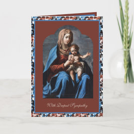 Katholische Beileid Jungfrau Mary Jesus Rosary Car Karte