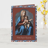 Katholische Beileid Jungfrau Mary Jesus Rosary Car Karte (Gelbe Blume)