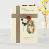 Katholische Beileid Jungfrau Mary Jesus Rote Rose Karte (Gelbe Blume)