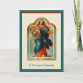 Katholische Beileid Jungfrau Mary Jesus Scripting Karte (Vorderseite)