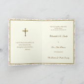 Katholische Beileid Mass bietet Crucifix-Rose Karte (Innenseite)