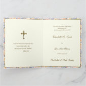 Katholische Beileid Masse bietet Crucifix floral Karte (Innenseite)